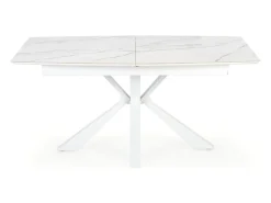 Mesa extensible piedra sinterizada mármol patas 160/200×89 cm