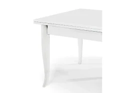 Mesa extensible plegable de madera blanca 90x90 - 180x90 cm - SANTA CROCE