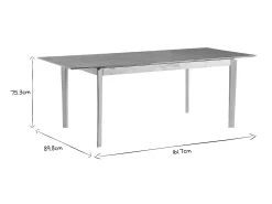 Mesa extensible rectangular de fresno 160-210 cm BONAVISTA