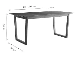 Mesa extensible rectangular de nogal 160-240 cm LAHO