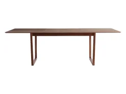 Mesa extensible rectangular de nogal 160-240 cm LAHO