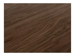 Mesa extensible rectangular para 6 a 16 personas L 120 a 380 cm madera de nogal y estructura de metal antracita Zakary