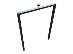 Mesa extensible rectangular en madera natural y blanca de 160 a 420 cm Ribo-Base y soporte con ruedas