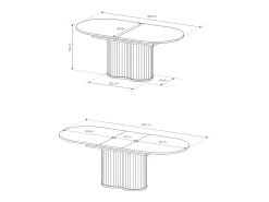 Mesa extensible, roble cremona, 180 x 75,6 x 90 cm