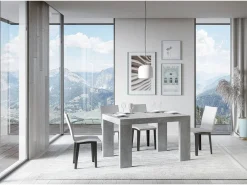 Mesa extensible Roxell 120/380x90 cm hormigón