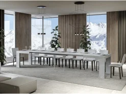 Mesa extensible Roxell 120/380x90 cm hormigón