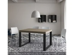 Mesa extensible Tecno Premium 120/380x90 cm con patas gris tórtola y antracita