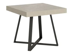 Mesa extensible 90/194x90 cm Abbraccio cachemira patas antracita