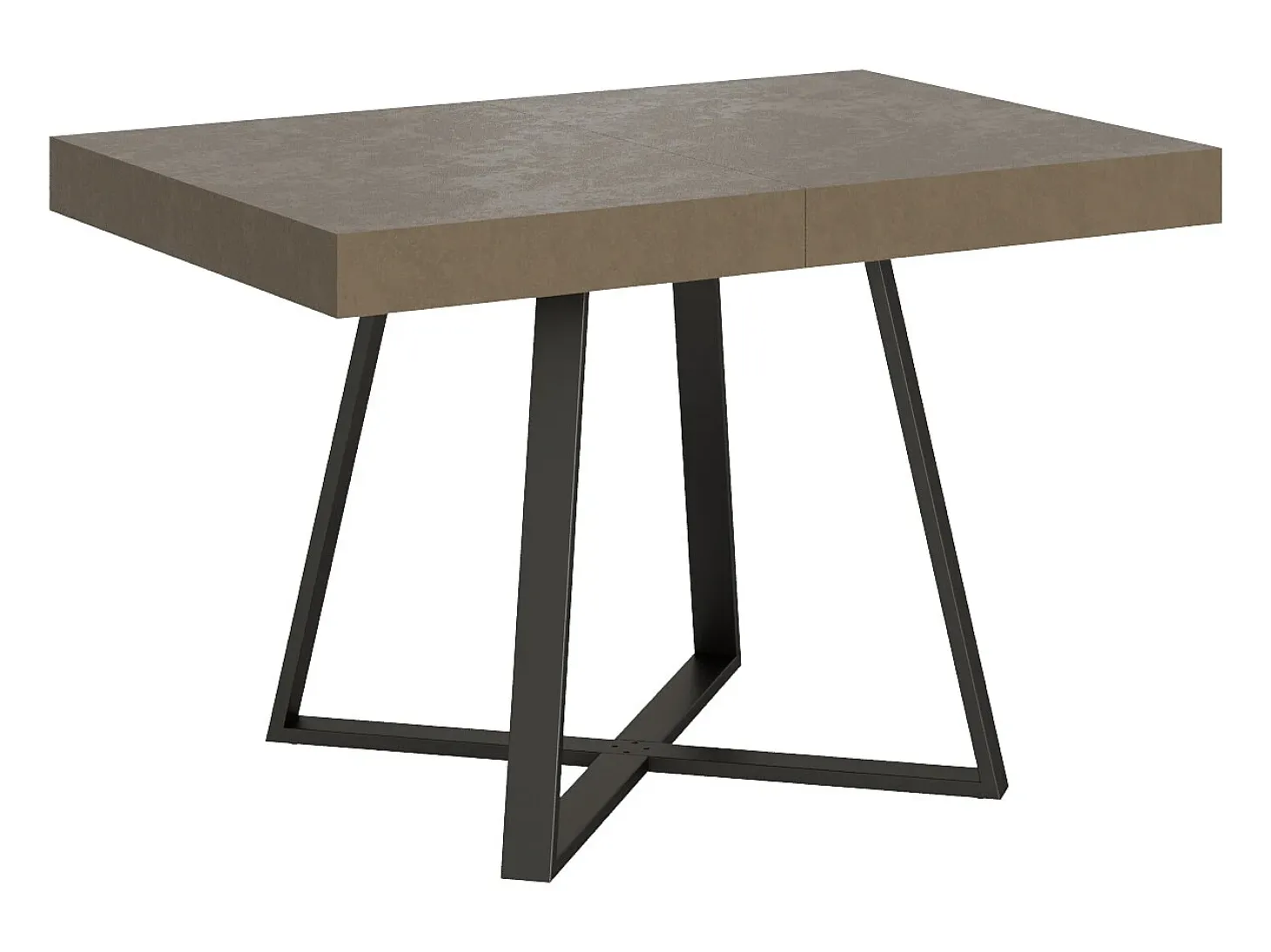Mesa extensible 120/224x90 cm Abbraccio gris paloma patas antracita