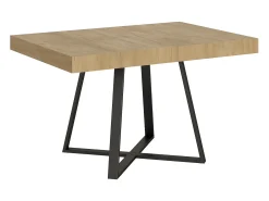 Mesa extensible 130/234x90 cm Abbraccio efecto madera roble natural patas antracita