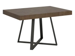 Mesa extensible 130/234x90 cm Abbraccio efecto madera nogal patas antracita