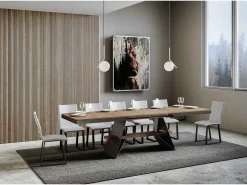 Mesa extensible 90x180/440 cm Baita Evolution Roble Natural estructura Antracita