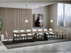 Mesa extensible 90x180/440 cm Baita Nogal estructura Antracita