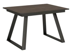 Mesa extensible 90x120/180 cm Bernadette Nogal estructura Antracita