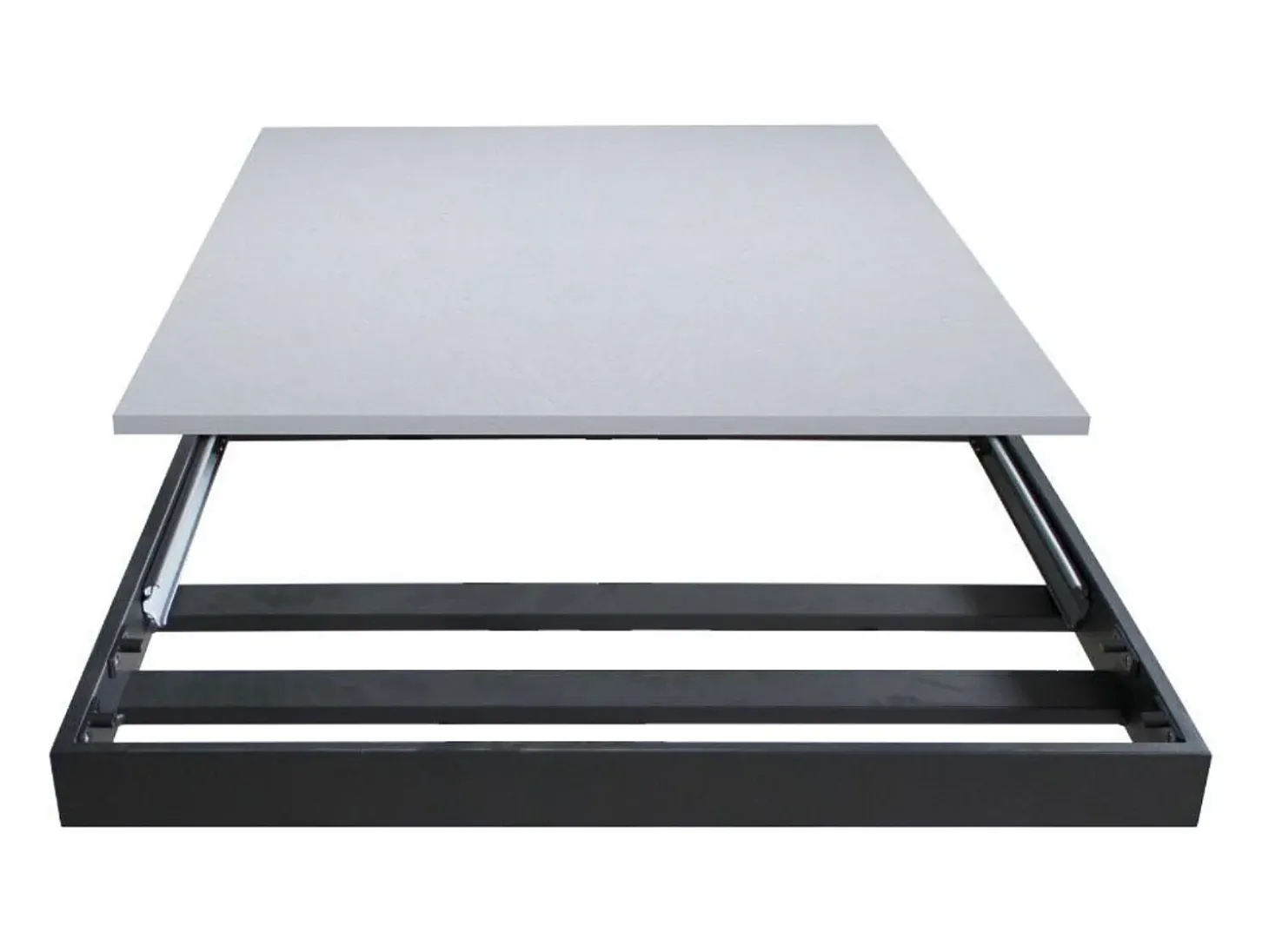 Mesa extensible 90x160/220 cm Bernadette Fresno Blanco estructura Antracita