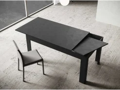 Mesa extensible 90x160/220 cm Bibi Antracita Espatulado
