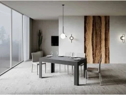 Mesa extensible 90x160/220 cm Bibi Antracita Espatulado