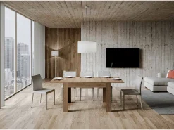 Mesa extensible 90x120/180 cm Bibi Roble Natural