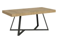 Mesa extensible 200/460x90 cm Booster efecto madera roble natural patas antracita