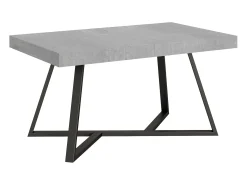 Mesa extensible 160/264x90 cm Booster cemento patas antracita