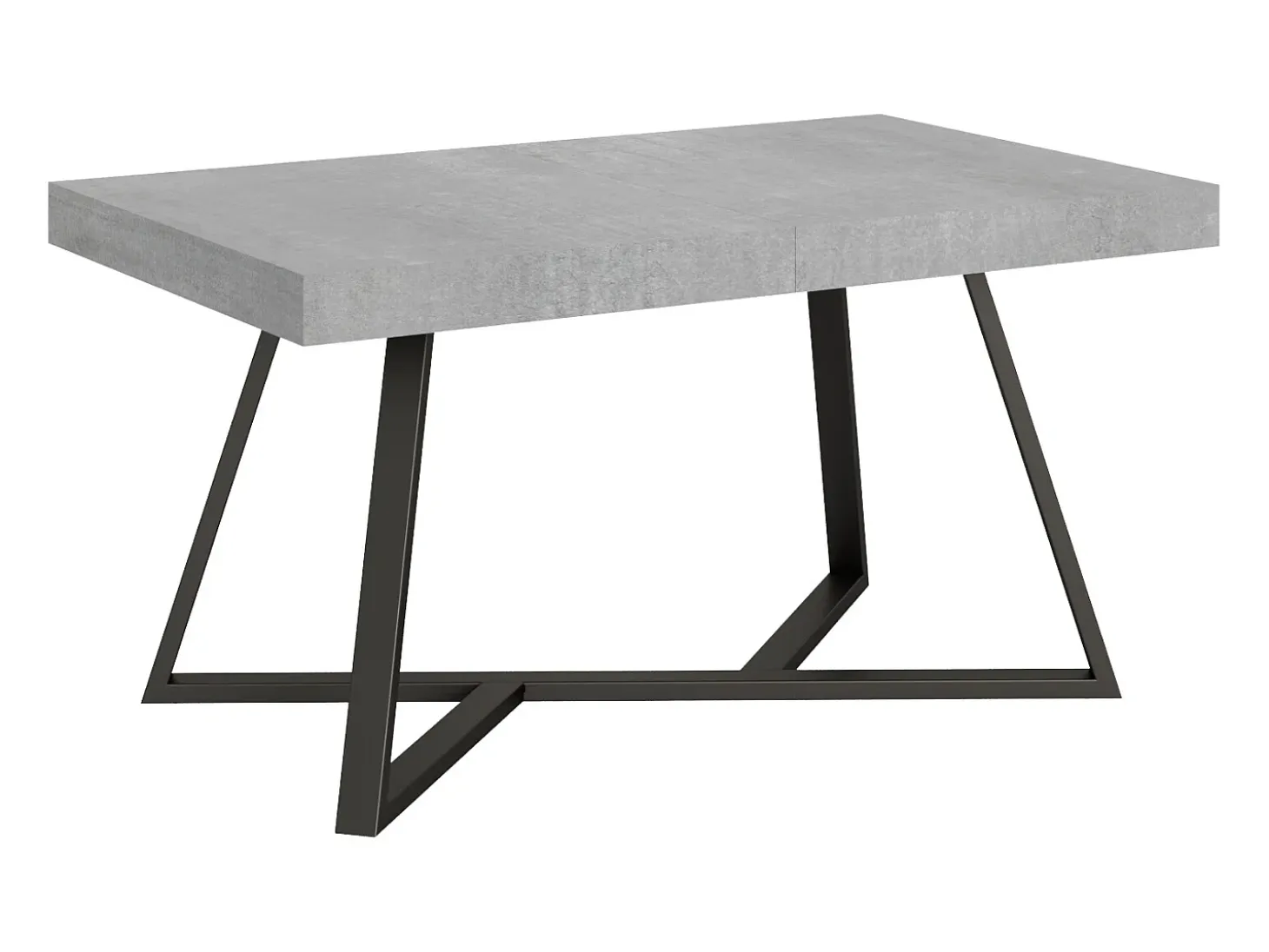 Mesa extensible 160/264x90 cm Booster cemento patas antracita
