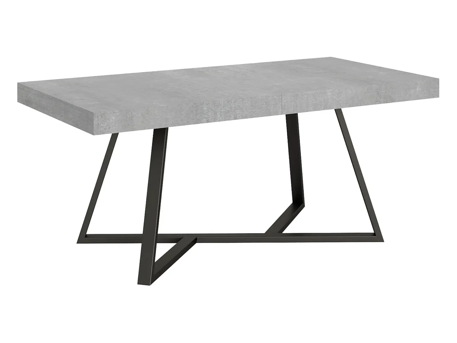 Mesa extensible 180/440x90 cm Booster cemento patas antracita
