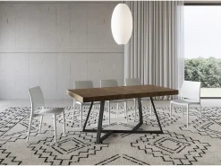 Mesa extensible 180/440x90 cm Booster nogal patas antracita