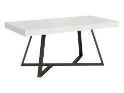 Mesa extensible 200/460x90 cm Booster efecto madera fresno blanco patas antracita