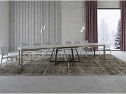 Mesa extensible 160/420X90 cm Booster cachemira patas antracita
