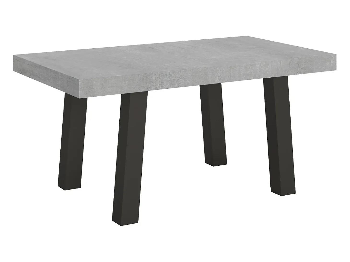Mesa extensible 90x160/420 cm Bridge Cemento estructura Antracita