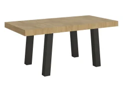 Mesa extensible 90x180/440 cm Bridge Roble Natural estructura Antracita