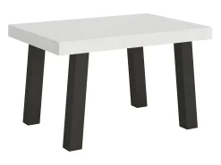 Mesa extensible 90x120/380 cm Bridge Fresno Blanco patas Antracita