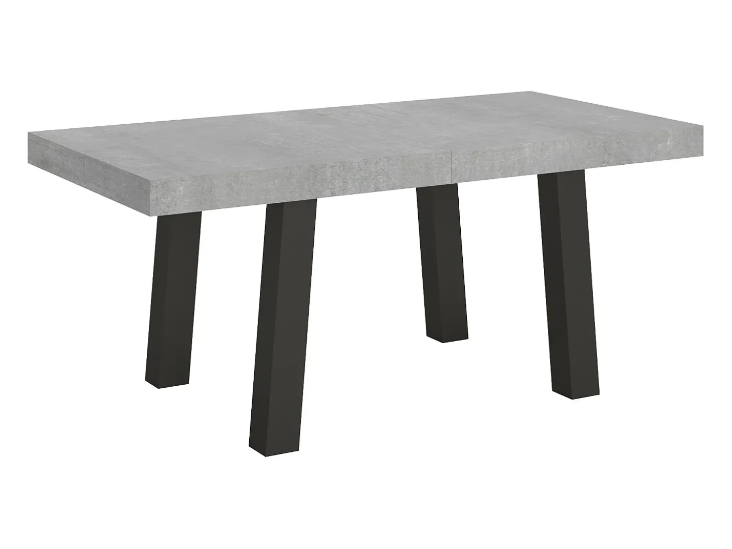 Mesa extensible 90x200/460 cm Bridge Cemento estructura Antracita