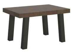 Mesa extensible 90x120/380 cm Bridge Nogal patas Antracita