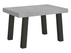Mesa extensible 90x140/400 cm Bridge Cemento estructura Antracita