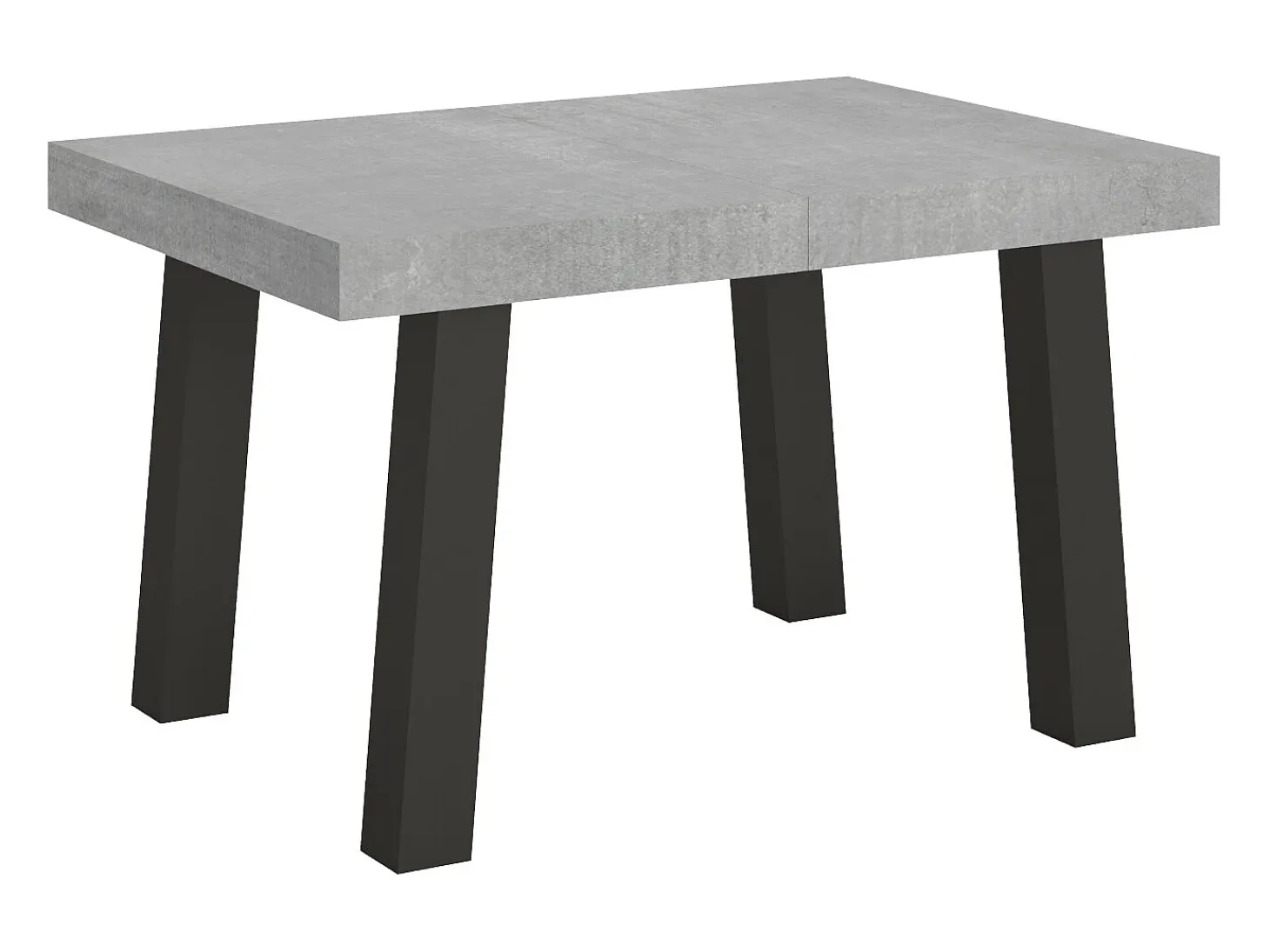 Mesa extensible 90x140/400 cm Bridge Cemento estructura Antracita