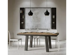 Mesa extensible 90x180/284 cm Bridge Evolution Nogal estructura Antracita