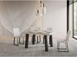 Mesa extensible 90x140/244 cm Bridge Cachemira estructura Antracita