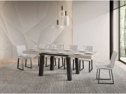 Mesa extensible 90x120/224 cm Bridge Cachemira estructura Antracita