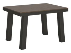 Mesa extensible 90x120/224 cm Bridge Evolution Nogal estructura Antracita