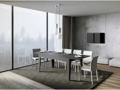 Mesa extensible 90x160/220 cm Cico Antracita Espatulado