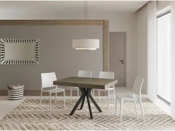 Mesa extensible 120/224x90 cm Dolcezza gris paloma patas antracita