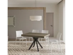 Mesa extensible 120/224x90 cm Dolcezza gris paloma patas antracita