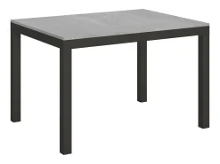Mesa extensible 120/224x90 cm Everyday Evolution cemento estructura et patas antracita