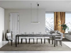Mesa extensible 120/224x90 cm Everyday Evolution cemento estructura et patas antracita