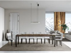 Mesa extensible 90x160/420 cm Everyday Premium Nogal estructura Antracita