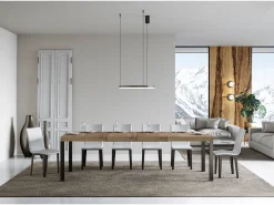 Mesa extensible 90x180/440 cm Everyday Premium Roble Natural estructura Antracita