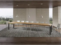 Mesa extensible 200/460x90 cm Everyday roble natural patas antracita