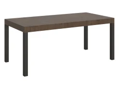 Mesa extensible 200/304x90 cm Everyday nogal patas antracita
