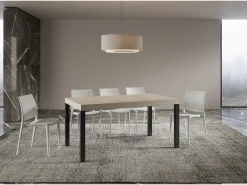Mesa extensible 90x160/420 cm Everyday Premium cachemira patas antracita